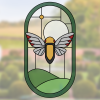 Ninjask Pokémon Stained Glass Panel | Handmade Glass Design